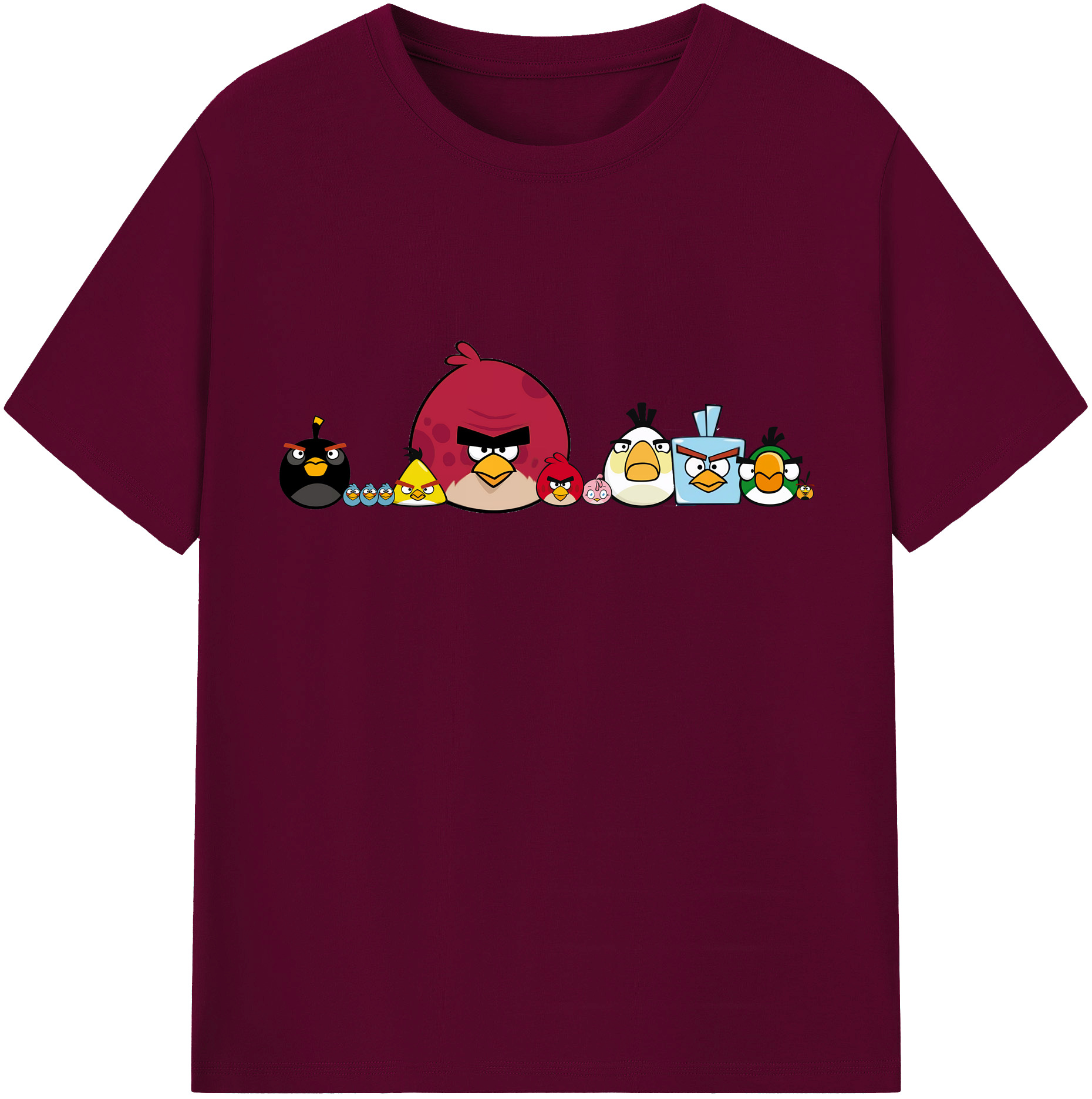 （画像用） Angry Birds アングリーバード レディースカジュアルプリントTシャツ（綿100％）